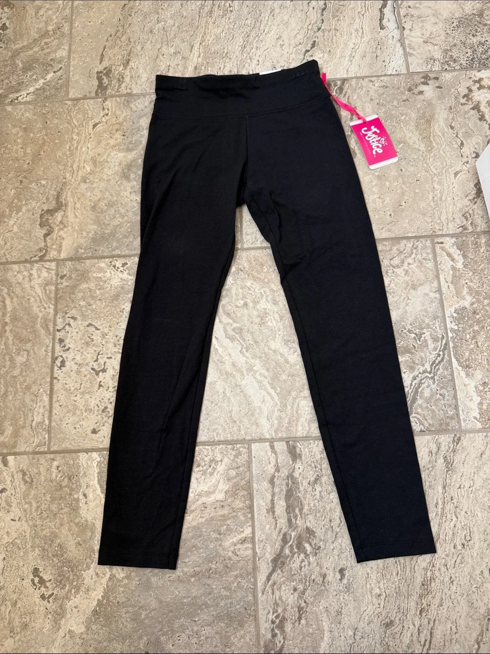 NWT Size Medium 10 Justice Black Full-Length Leggings